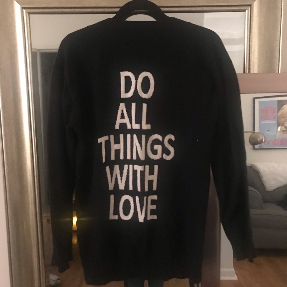 Black oversized cardigan
